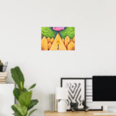 Poster Chemin menant du toit à la forêt. (Bureau à domicile)