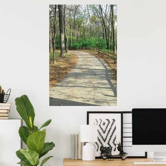 Poster Chemin Moins d'impression photographique itinérant (Bureau à domicile)