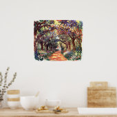 Poster Chemin sous la Rose Trellises Giverny (Cuisine)