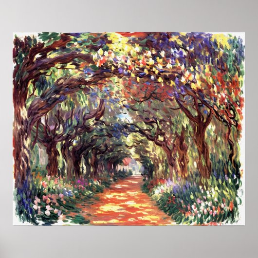 Poster Chemin sous la Rose Trellises Giverny (Devant)
