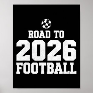 Poster Chemin vers 2026 Footll Fan de football drôle
