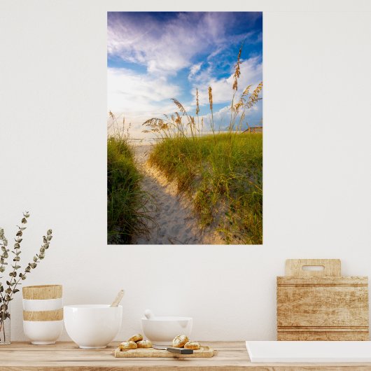 Poster Chemin vers la plage (Cuisine)