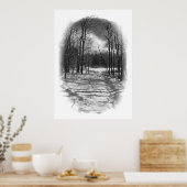 Poster Chemin vers l'étang (Cuisine)