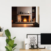 Poster Cheminée à la maison (Bureau à domicile)