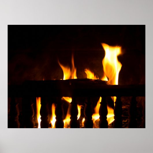 Poster Cheminée à la maison (Devant)