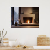 Poster Cheminée à la maison (Cuisine)