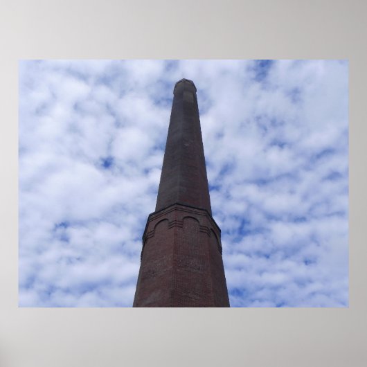 Poster Cheminée de l'usine solitaire (Devant)
