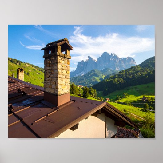 Poster Cheminée de maison (Devant)