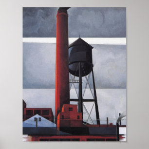 Poster Cheminée et château d'eau (de Charles Demuth)