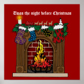 Poster Cheminée le soir de Noël (Devant)
