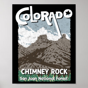 Poster Cheminée Rock Colorado San Juan Montagnes Rocheuse