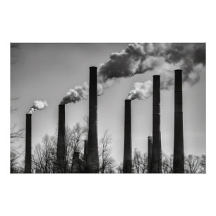 Poster Cheminées noires et blanches