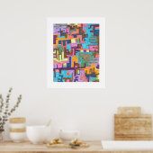 Poster "Chemins" Art Abstrait (Cuisine)