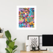 Poster "Chemins" Art Abstrait (Bureau à domicile)
