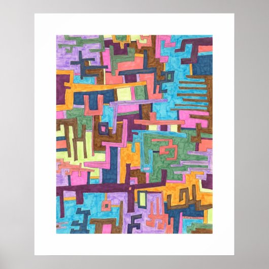 Poster "Chemins" Art Abstrait (Devant)
