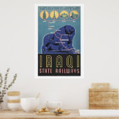 Poster Chemins de fer de l'État irakien (Cuisine)