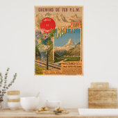 Poster Chemins de fer P.L.M Le Mont Rose Vallée de (Cuisine)