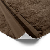 Poster Chemins de fer vides abandonnés Sepia Photo (Coin)