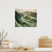 Poster Chemins vintages En Angleterre, Paysage Rétro (Cuisine)