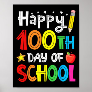 Poster Chemise 100 Jours D'école Pour Enfants Enseignants