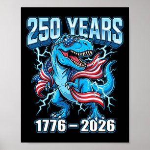 Poster Chemise 250 Ans Usa Enfants Garçons 1776 2026 4ème