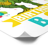 Poster Chemise 4 Ans 4e Anniversaire Garçon T Rex Dinosau (Coin)