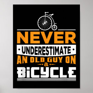 Poster Chemise À Vélo Pour Grand-Père Cycliste Citation A