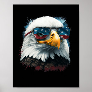 Poster Chemise Aigle Américain Drapeau Usa 4 Juillet Eag