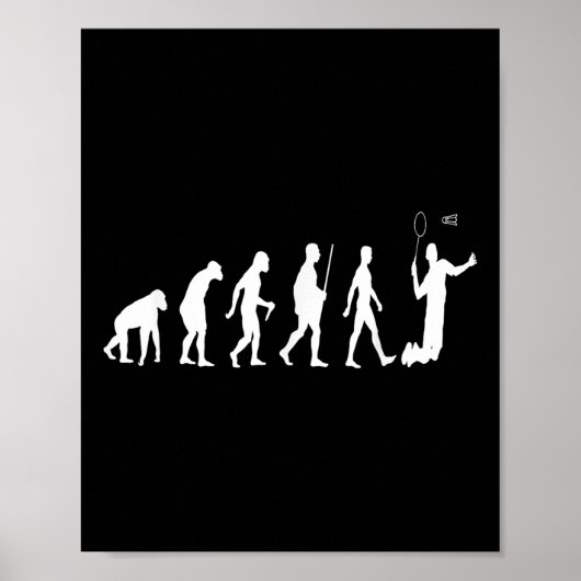 Poster Chemise Badminton Badminton Évolution Du Badminton (Devant)