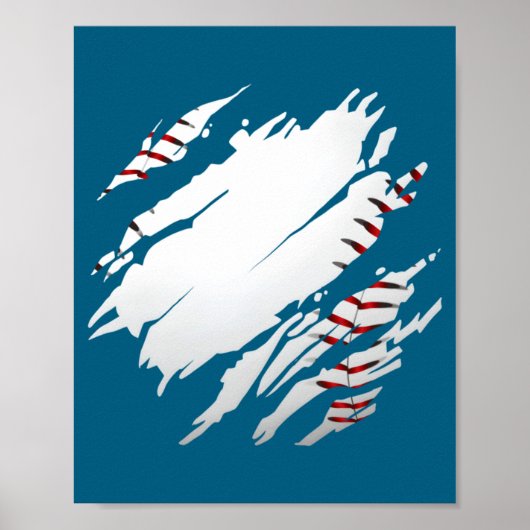 Poster Chemise Baseball Baseball (Devant)