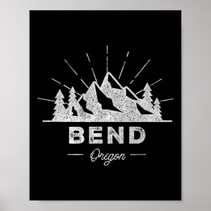 Poster Chemise Bend Oregon Or T Shirt Vintage Randonnée R