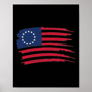 Poster Chemise Betsy Ross 4 juillet Drapeau Américain 177