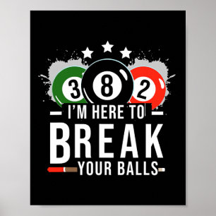 Poster Chemise billard de la piscine - Billard Pool Break