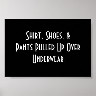 Poster Chemise, Chaussures, Et Pantalons Retirés Sur Sous