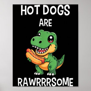 Poster Chemise Chien Chaud Dinosaure T Rex Drôle Chien Ch
