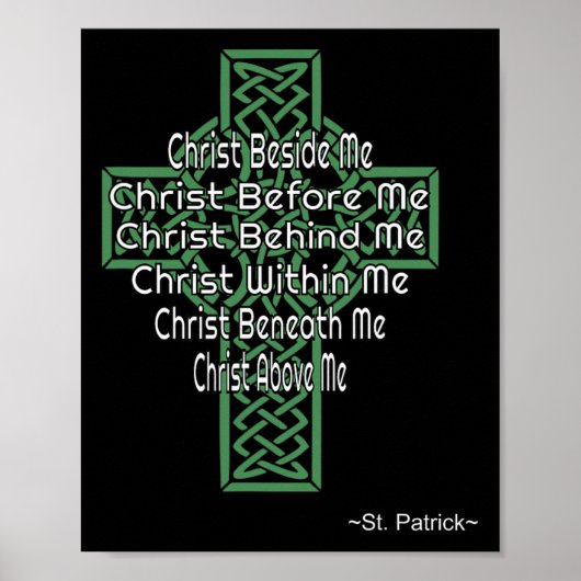 Poster Chemise Croix Celtique Prière de Saint-Patrick C (Devant)