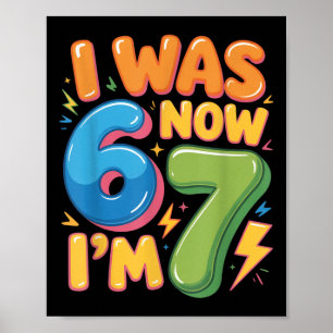 Poster Chemise d'anniversaire de 7 ans - J'avais 6 ans ma