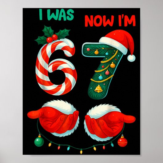 Poster Chemise d'anniversaire de 7 ans J'avais 6 ans main (Devant)