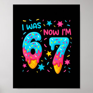 Poster Chemise d'anniversaire de 7 ans J'étais 6 maintena