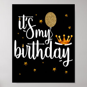 Poster Chemise d'anniversaire femmes fille enfants couron