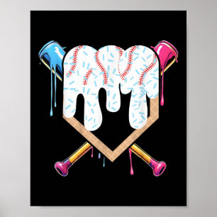 Poster Chemise De Baseball Crème Glace - Chemises De Base