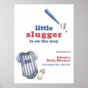 Poster Chemise de baseball Little Slugger Bienvenue à la