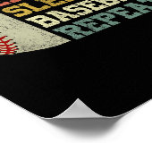 Poster Chemise De Baseball Mange Sommeil Baseball Répéter (Coin)