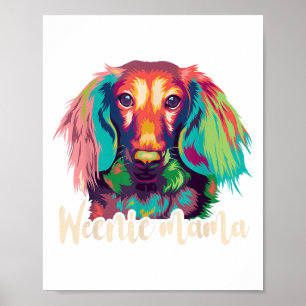 Poster Chemise de basset pour femme Maman Weenie Chien We