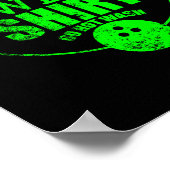 Poster Chemise de bowling chanceuse Ne pas laver Citation (Coin)