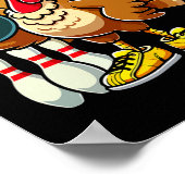 Poster Chemise de Bowling Thanksgiving Femmes Hommes Drôl (Coin)