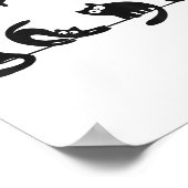 Poster Chemise de chat noir drôles femmes nouvelles perso (Coin)