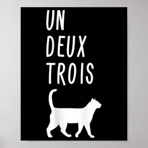 Poster Chemise de chat Un Deux Trois Cadeau drôle de prof