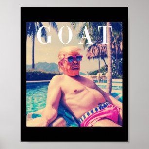 Poster Chemise de chèvre Trump Drôle d'été 2024 Dona répu