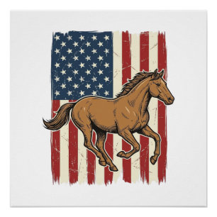 Poster Chemise de conception de drapeau patriotique de ch